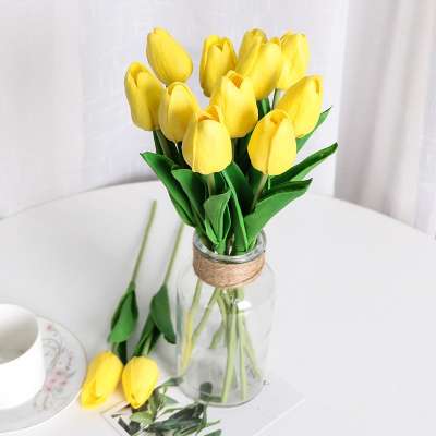 Factory Supply Artificial Flower Plants for Home Office  Plant Mini tulip Flower Wall Decoration