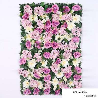 Colorful Wedding Celebration Ornament Artificial gradual Flower Wall Decorative Flower Wall Backdrop