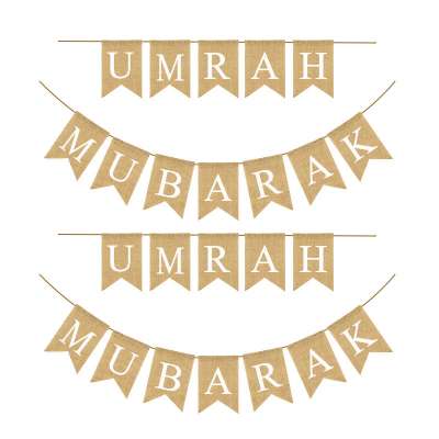 EID NMRAH MUBARAK Banners Pattern Bunting Garland For Easter Home Party Decoration