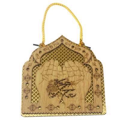 Factory Supply Wooden Islamic Ramadan Corban Festival Door & Window Home Decoration Pendant