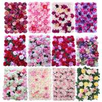 Factory Customizable Silk Flower Panels for Wall Screen Artificial Flowers Romantic Wedding Backdrop Photography Decoration